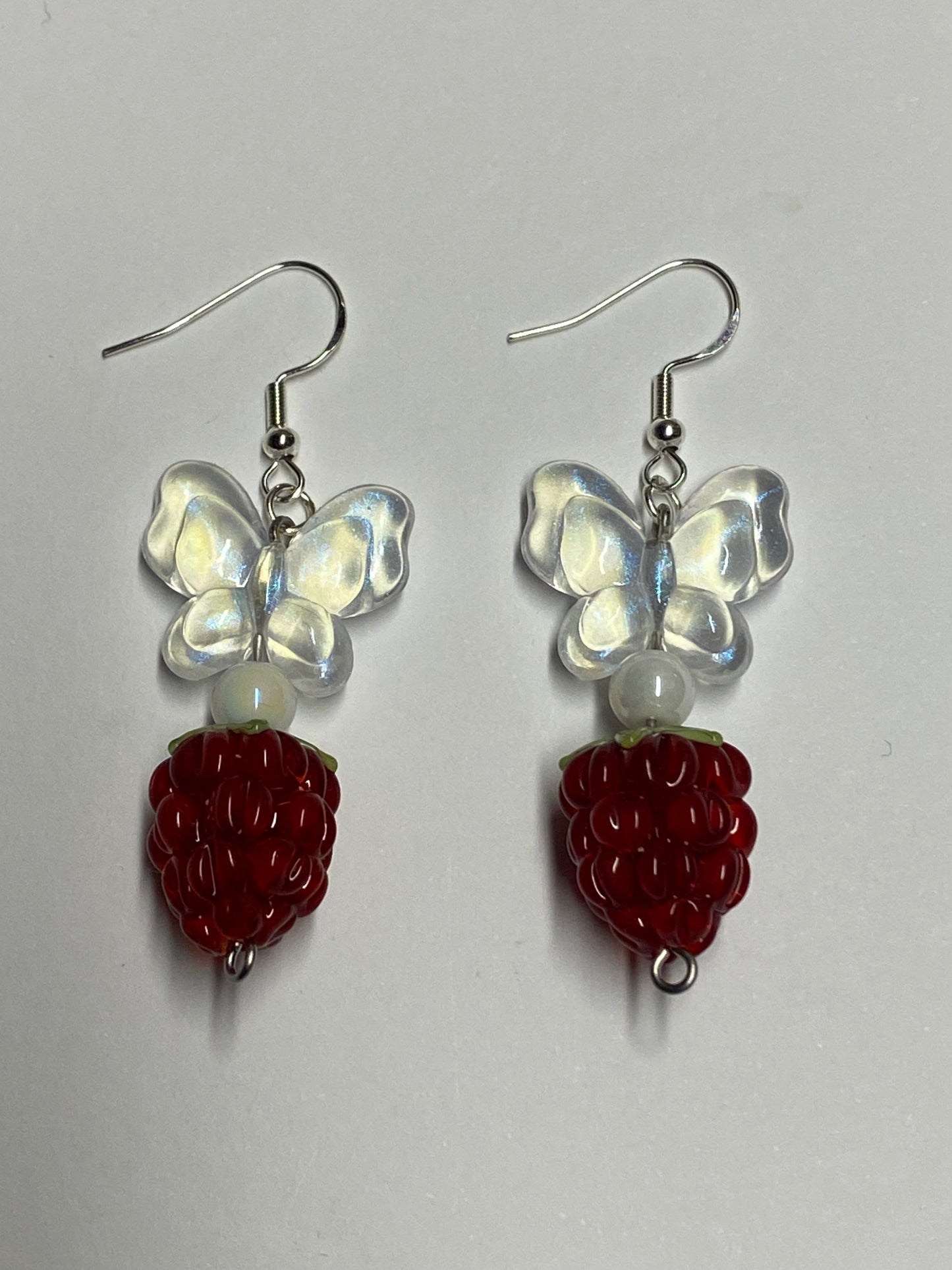 ‘Berry Butterfly’ Earrings [Red]