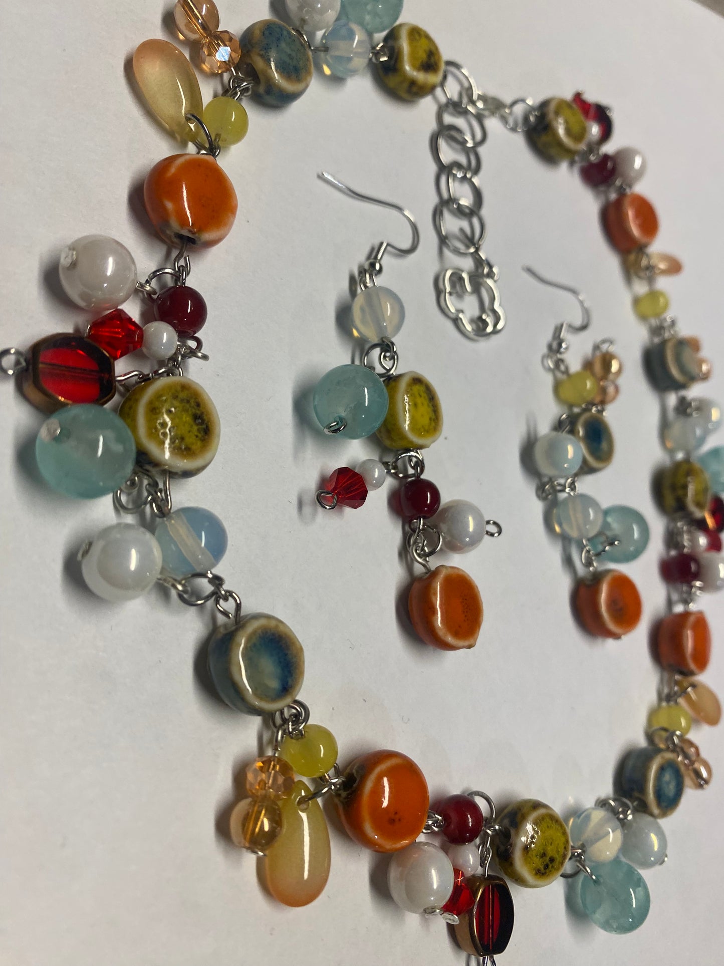 Colourful wonder - Earrings and Necklace